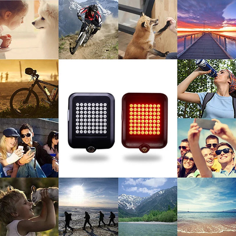 Bicycle Rear Light | Rechargeable Smart Turn Signals & Brake Sensor