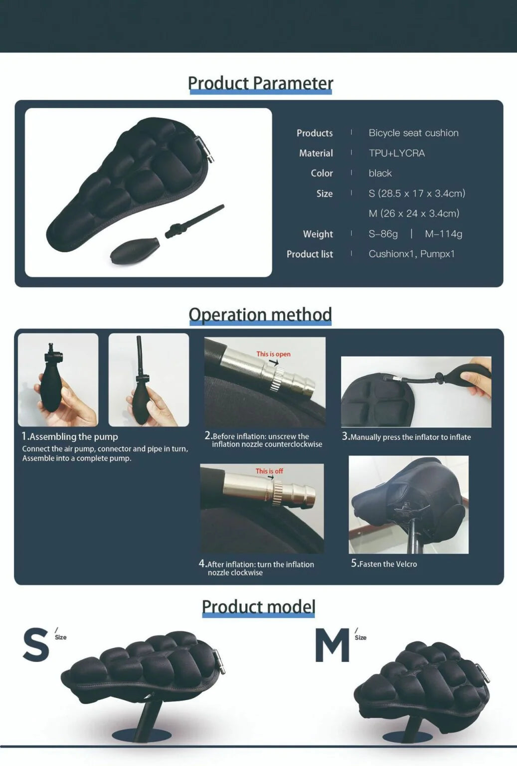 Bicycle Seat Cushion | 3D Airbag Shock-Absorbing & Breathable