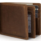 Bifold Wallet | Genuine Leather & RFID Blocking | 13 Card Slots