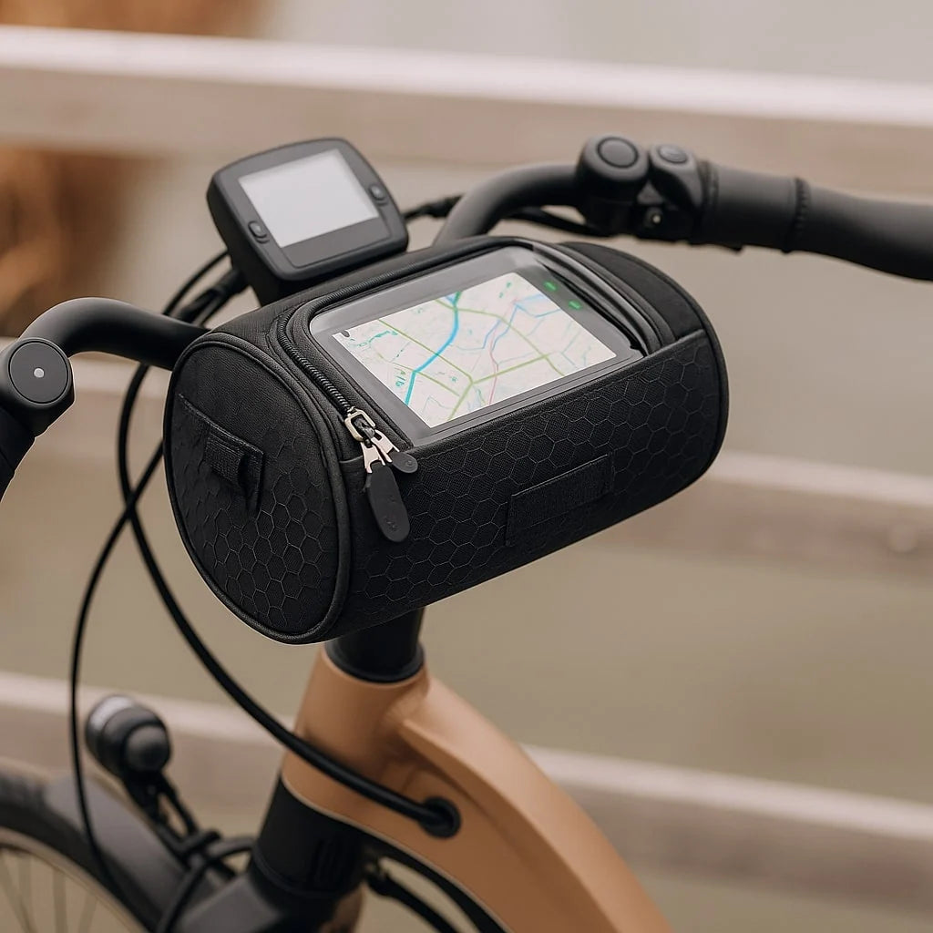 Bike Handlebar Bag | Touchscreen Window & Water-Resistant | Universal Hook-And-Loop Mount