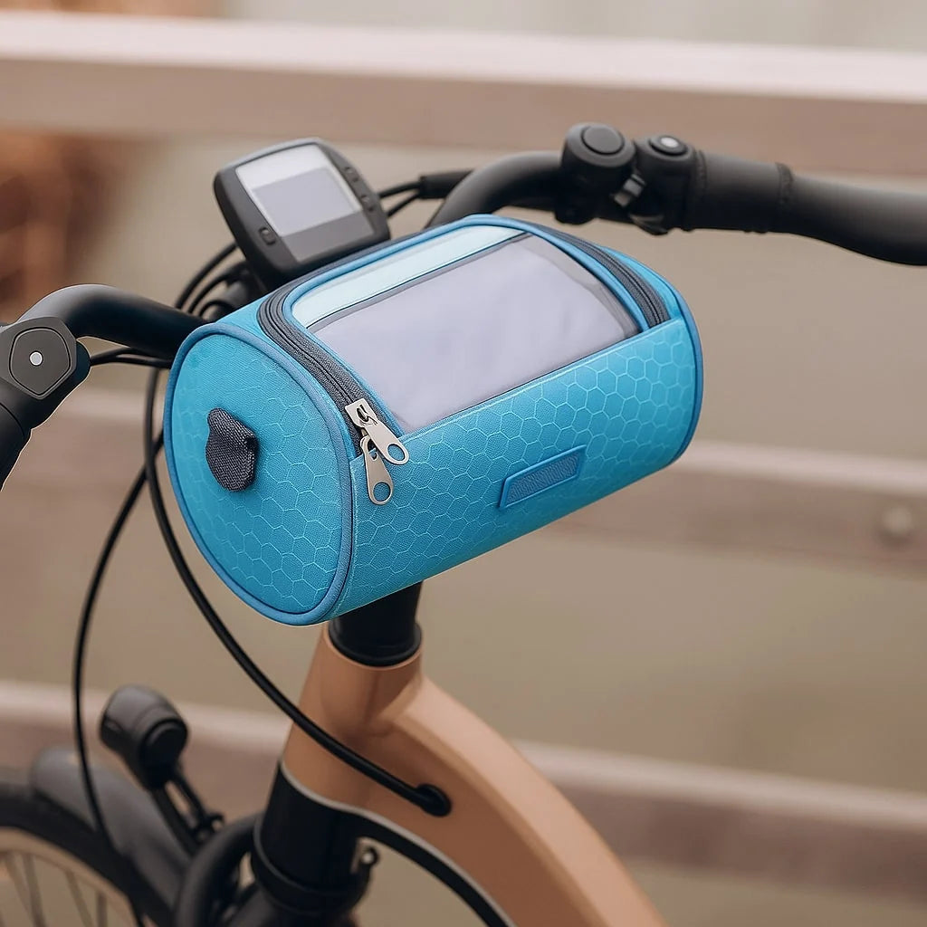 Bike Handlebar Bag | Touchscreen Window & Water-Resistant | Universal Hook-And-Loop Mount