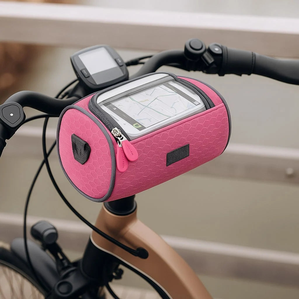 Bike Handlebar Bag | Touchscreen Window & Water-Resistant | Universal Hook-And-Loop Mount