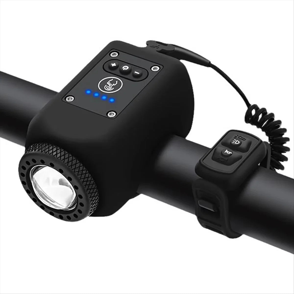 Bike Horn & Headlight | LED Light & 110 dB Sound | Rechargeable
