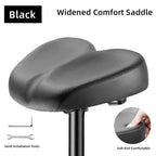 Bike Saddle | Extra-Wide Comfort & Shock-Absorbing Twin-Rail
