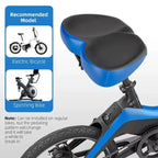Bike Saddle | Extra-Wide Comfort & Shock-Absorbing Twin-Rail