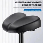 Bike Saddle | Extra-Wide Comfort & Shock-Absorbing Twin-Rail
