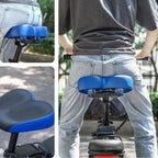 Bike Saddle | Extra-Wide Comfort & Shock-Absorbing Twin-Rail