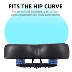Bike Saddle | Extra-Wide Comfort & Shock-Absorbing Twin-Rail