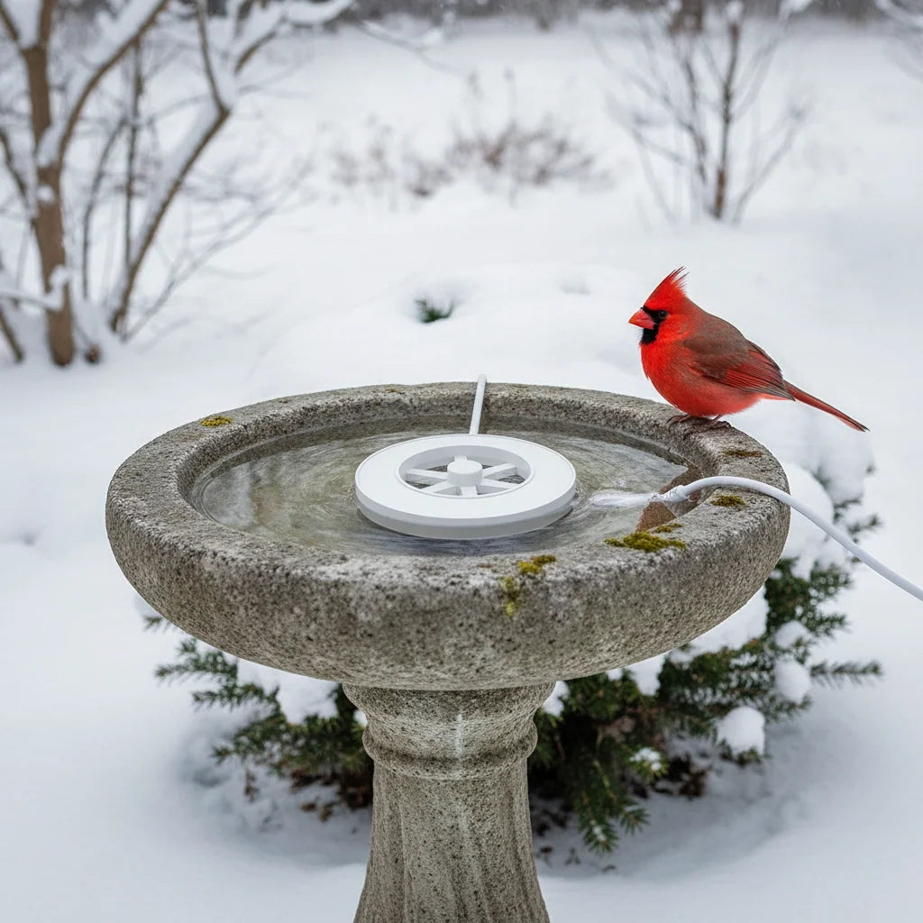 Bird Bath De-Icer | Thermostat-Controlled 70 W Heating Disc