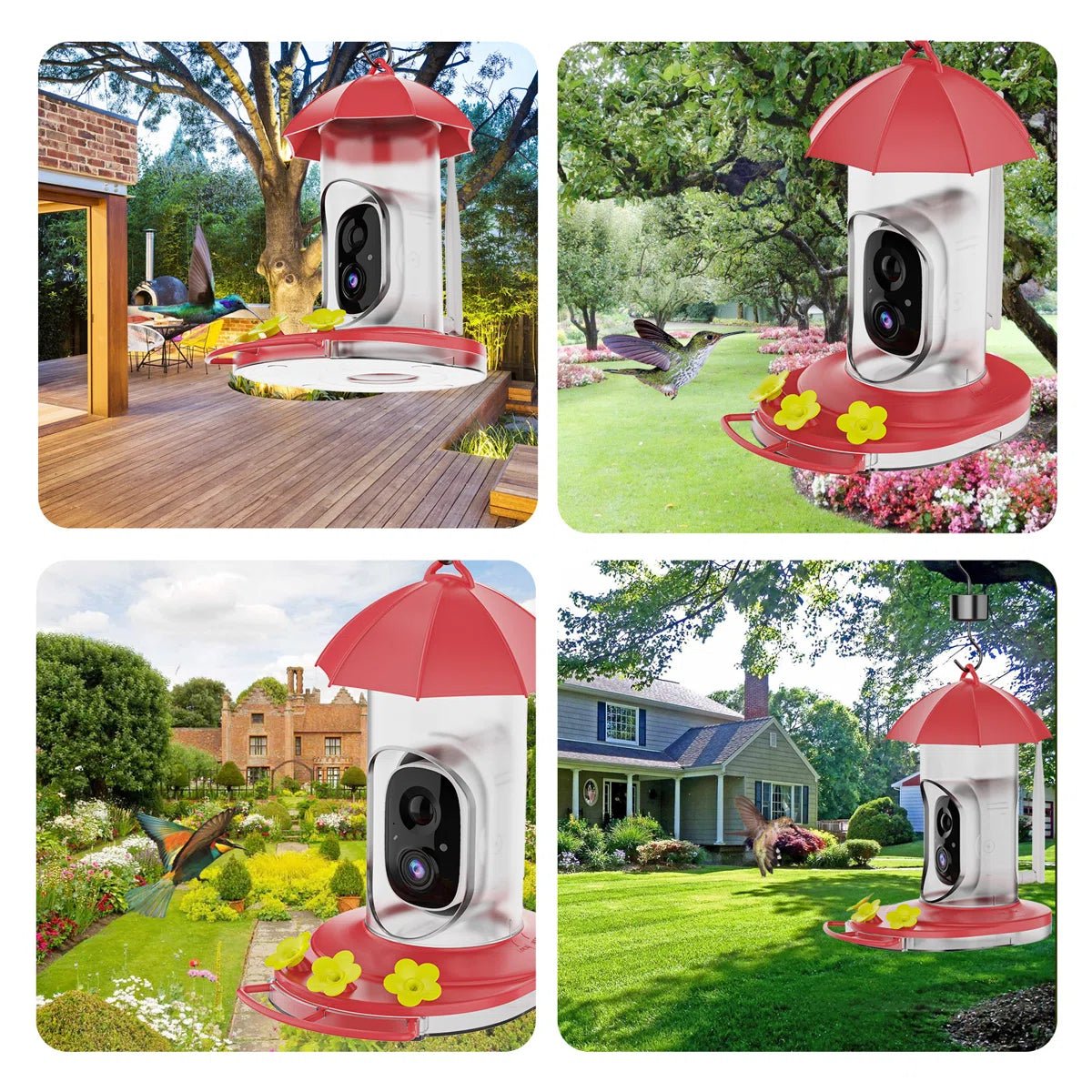 Bird Feeder | 1080P Wide-Angle Camera | Solar & USB Charging