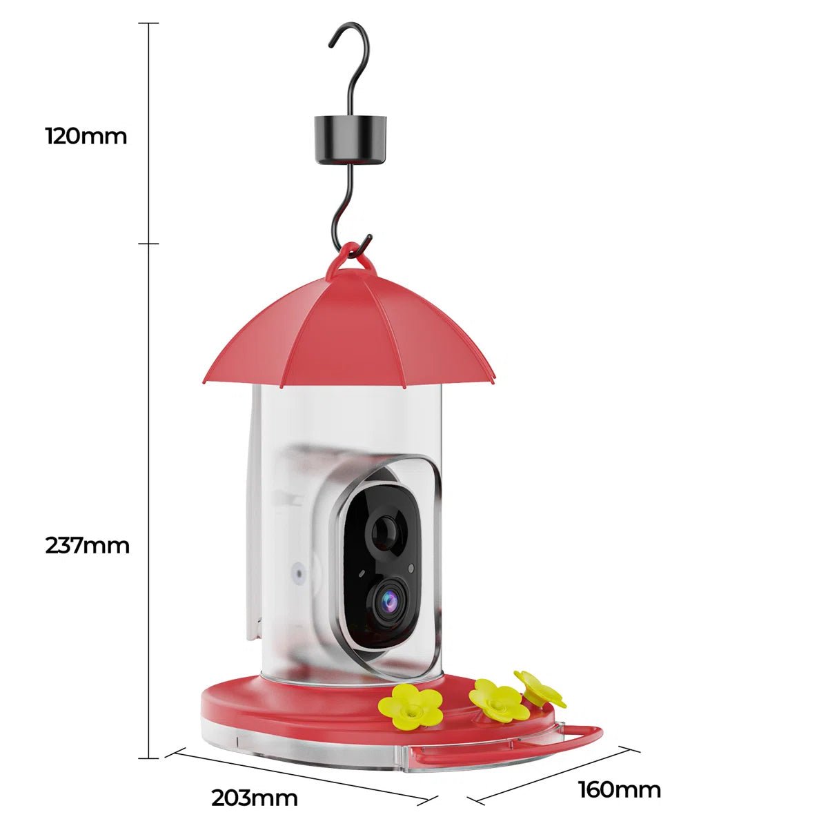 Bird Feeder | 1080P Wide-Angle Camera | Solar & USB Charging