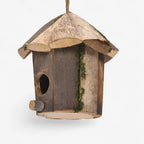 Birdhouse | Wooden Hut-Shaped With Hanging Cord