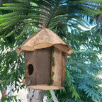 Birdhouse | Wooden Hut-Shaped With Hanging Cord