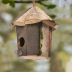 Birdhouse | Wooden Hut-Shaped With Hanging Cord