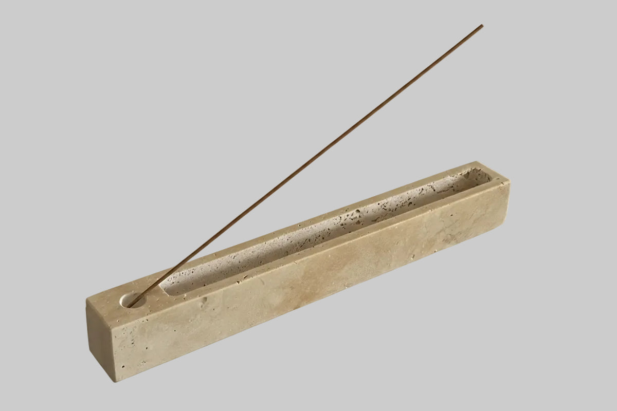 Blanca Travertine Incense Tray