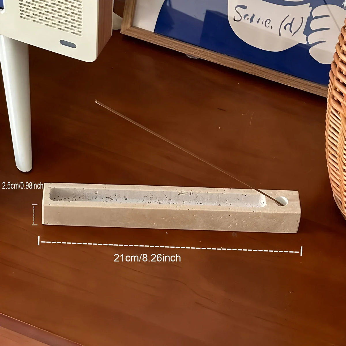 Blanca Travertine Incense Tray
