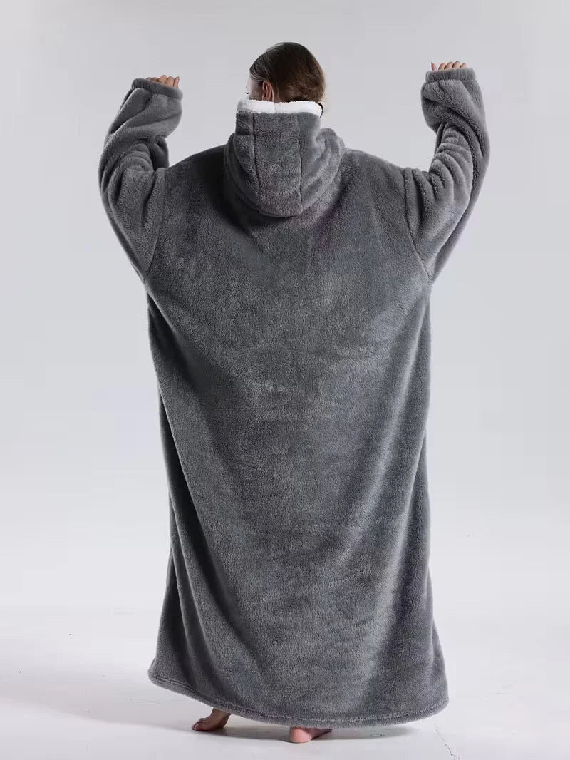 Blanket With Sleeves | Soft Fleece Hooded & Machine Washable | One Size