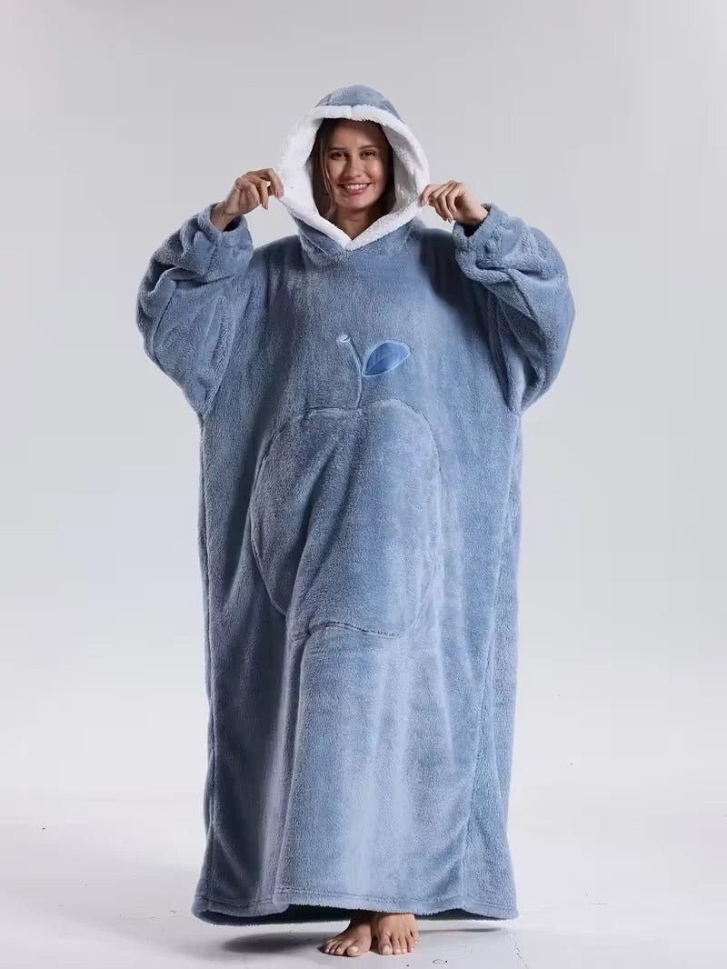 Blanket With Sleeves | Soft Fleece Hooded & Machine Washable | One Size