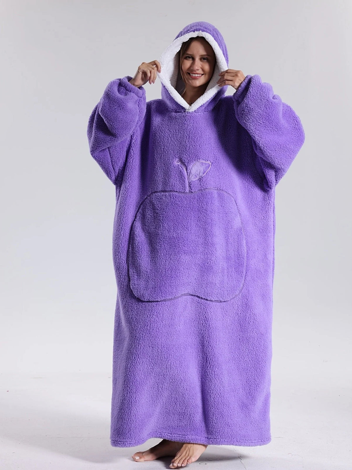 Blanket With Sleeves | Soft Fleece Hooded & Machine Washable | One Size