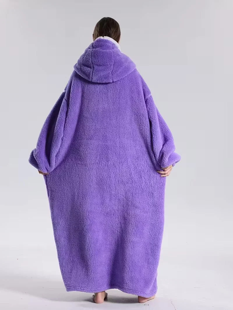 Blanket With Sleeves | Soft Fleece Hooded & Machine Washable | One Size