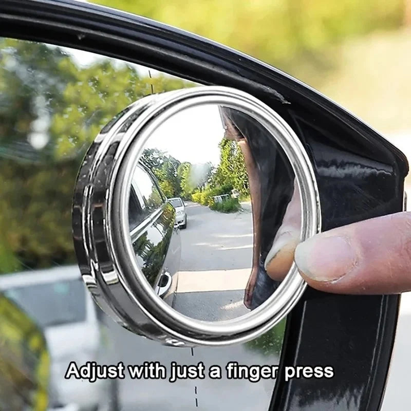Blind Spot Mirror | Convex Wide-Angle 360° Adjustable | Pair of 2
