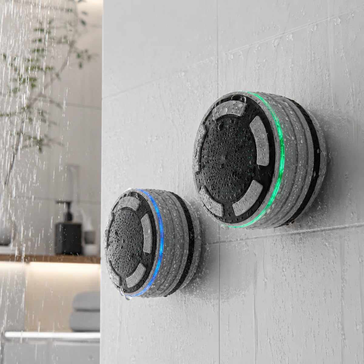 Bluetooth Shower Speaker | IP67 Waterproof & Suction-Cup Mount | Up To 8 Hours Playtime