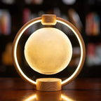 Bluetooth Speaker | Floating LED Moon Lamp & 6D Surround | With Wooden Base