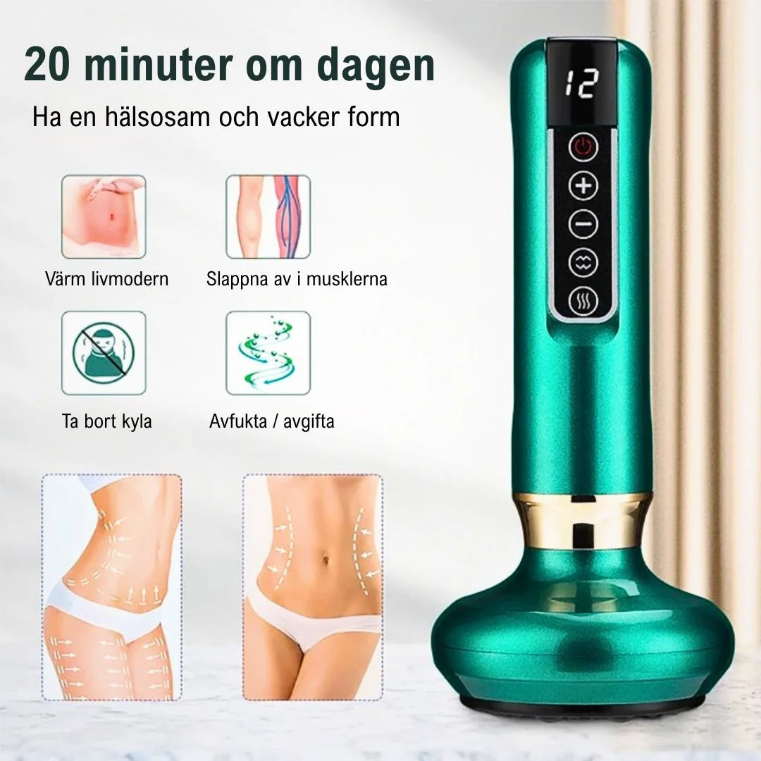 Body Sculpting Device | Red Light Therapy, EMS & Adjustable Cupping | 12 Intensity Levels