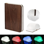 Book Light | Foldable Wooden Design | 4 Color Modes