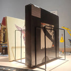 Book & Vinyl Record Stand | Wrought Iron Triangular Shelf