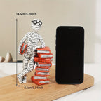 Bookend | Durable Resin & Abstract Glasses Pattern