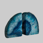 Bookend Set | Natural Blue Agate & Unique Patterns