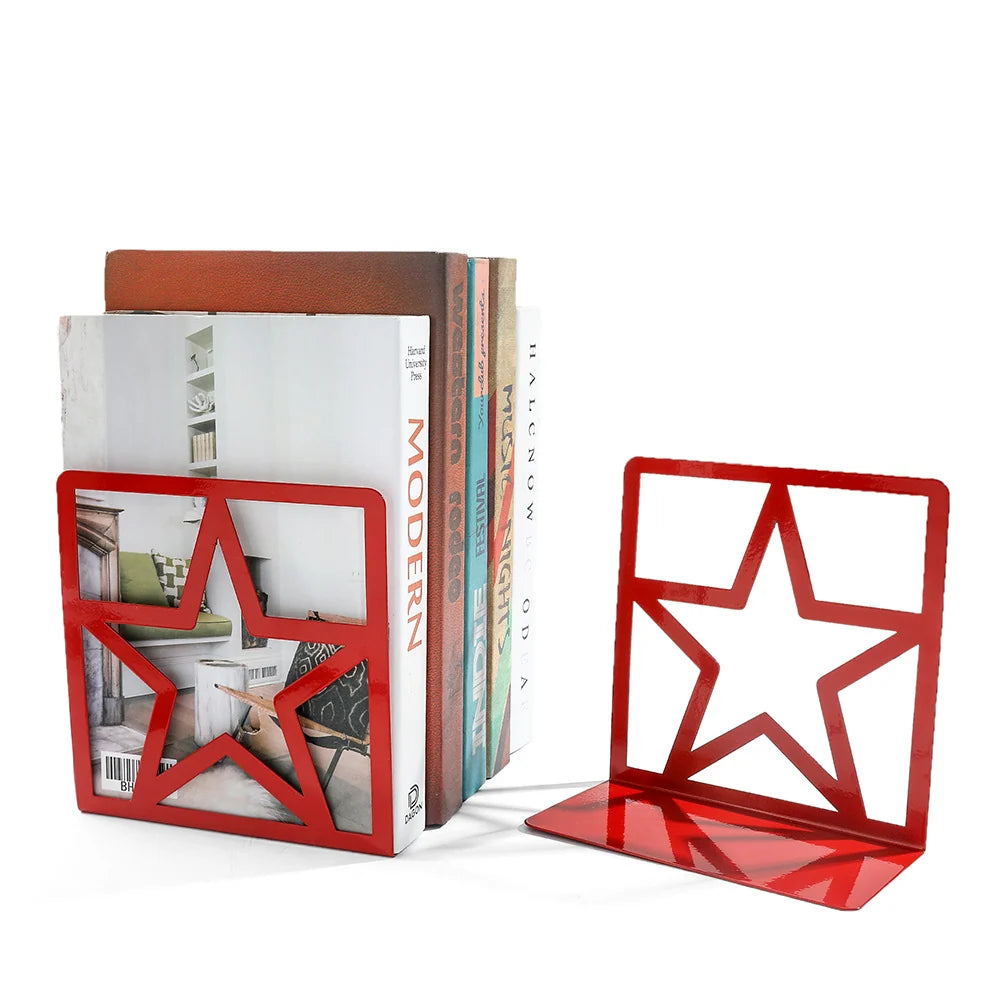 Bookends | Star-Shaped Durable Metal