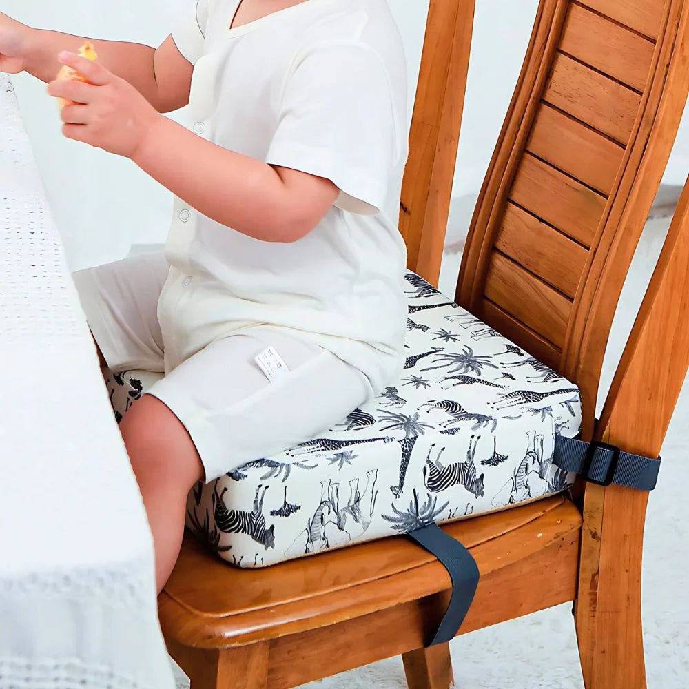 Booster Seat | Adjustable Height, Foldable & Safety Straps
