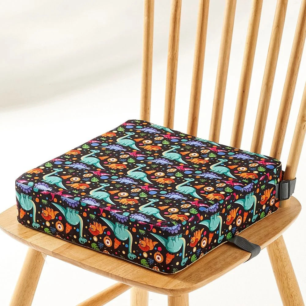 Booster Seat | Adjustable Height, Foldable & Safety Straps