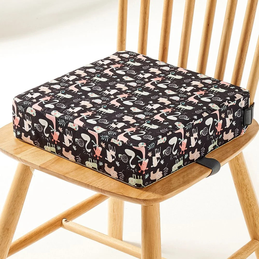 Booster Seat | Adjustable Height, Foldable & Safety Straps