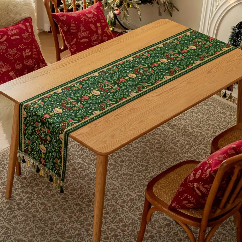Botanical Tassel Table Runner