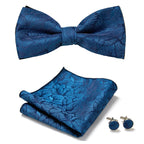 Bow Tie Set | Floral Print & Hand-Sewn Polyester | 3-Piece