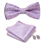 Bow Tie Set | Floral Print & Hand-Sewn Polyester | 3-Piece