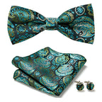 Bow Tie Set | Floral Print & Hand-Sewn Polyester | 3-Piece