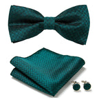 Bow Tie Set | Floral Print & Hand-Sewn Polyester | 3-Piece