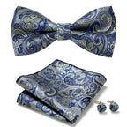 Bow Tie Set | Floral Print & Hand-Sewn Polyester | 3-Piece