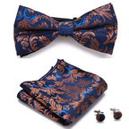 Bow Tie Set | Floral Print & Hand-Sewn Polyester | 3-Piece