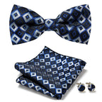 Bow Tie Set | Floral Print & Hand-Sewn Polyester | 3-Piece