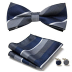Bow Tie Set | Floral Print & Hand-Sewn Polyester | 3-Piece