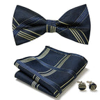 Bow Tie Set | Floral Print & Hand-Sewn Polyester | 3-Piece