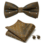 Bow Tie Set | Floral Print & Hand-Sewn Polyester | 3-Piece