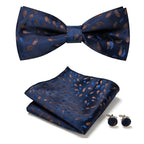 Bow Tie Set | Floral Print & Hand-Sewn Polyester | 3-Piece