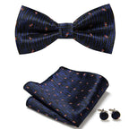 Bow Tie Set | Floral Print & Hand-Sewn Polyester | 3-Piece