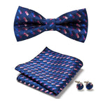 Bow Tie Set | Floral Print & Hand-Sewn Polyester | 3-Piece